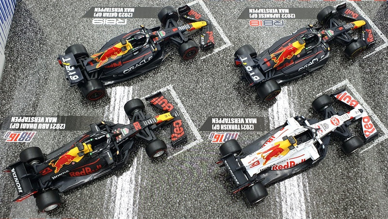 Burago 1/43 Scale 18-38092 - Red Bull F1 RB 16B 18 19 WC Verstappen #1 #33