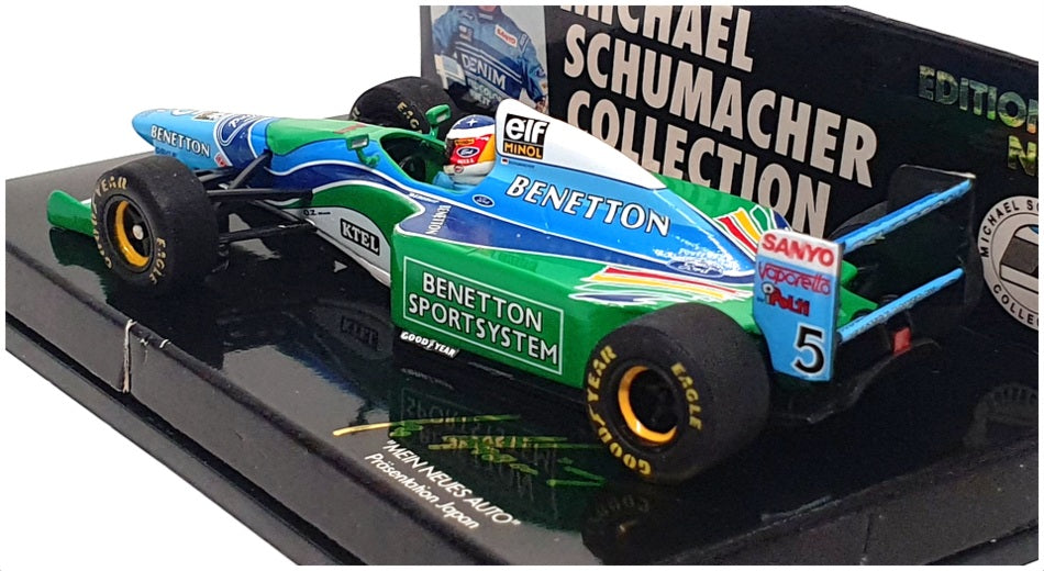 Minichamps 1/43 Scale 510 430011 - Benetton Ford B193B Japan Test '94 Schumacher