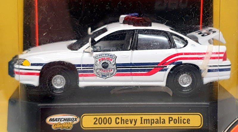 Matchbox Appx 8cm Long 96097 - 2000 Chevrolet Impala Police - White