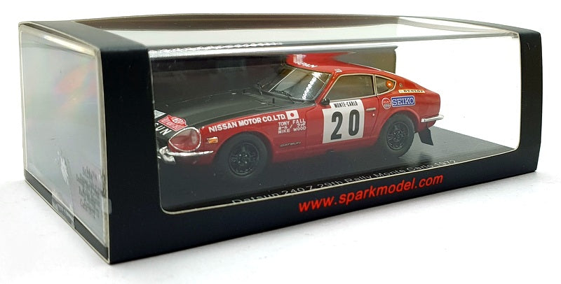 Spark 1/43 Scale S6284 - Datsun 240 Z #20 29th Monte-Carlo Rally 1972