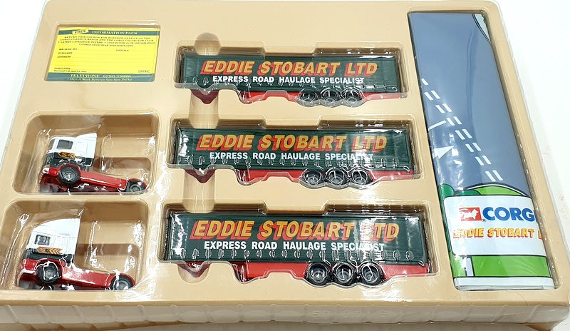 Corgi 1/64 Scale 60008 Eddie Stobart Truck Set Playmat Scania/ERF Cabs/Trailers