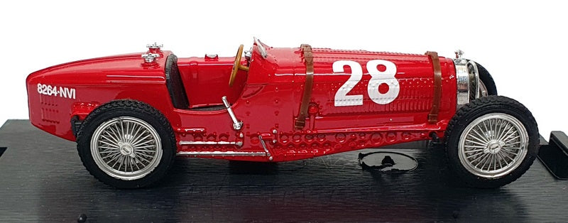 Brumm 1/43 Scale R041 - 1933 Bugatti Type 59 F1 Race Car #28 - Red