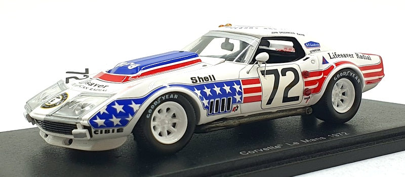 Spark 1/43 Scale S5075 - Chevrolet Corvette #72 Le Mans 1972