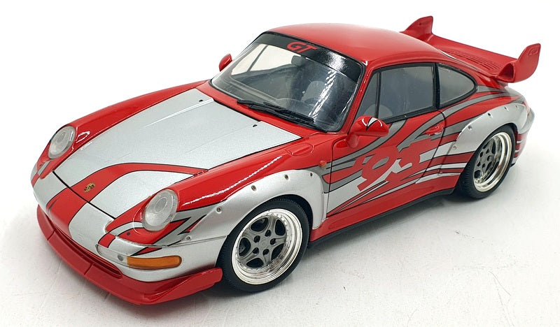 UT 1/18 Scale Diecast 7224L - Porsche 911 GT - Red/Silver