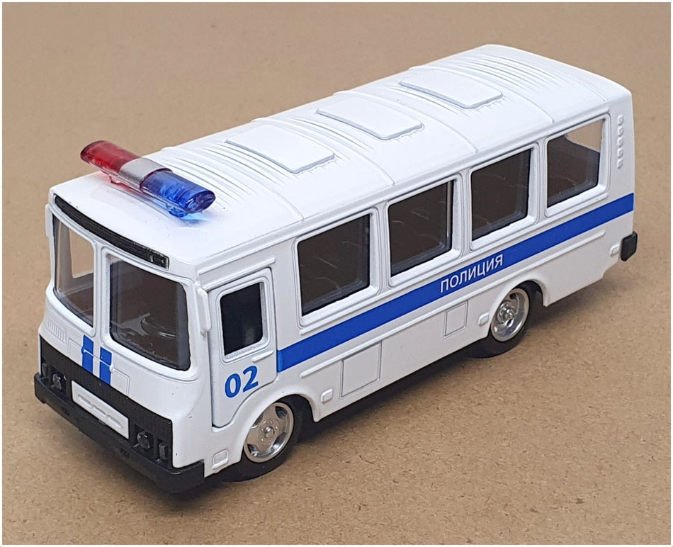 Texo Napk 1 61 Scale Diecast 3206 Russian Police Bus White