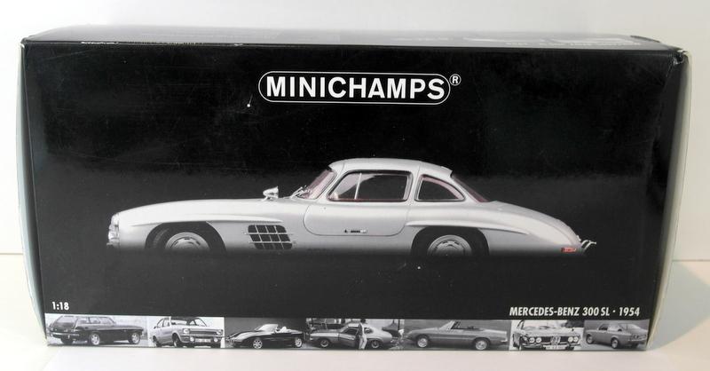 Minichamps 1/18 Scale diecast 180 039000 - Mercedes Benz 300sl 1954 Silver