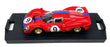 Bang 1/43 Scale 7116 - Ferrari 412P #9 Brands Hatch 1967 - Red