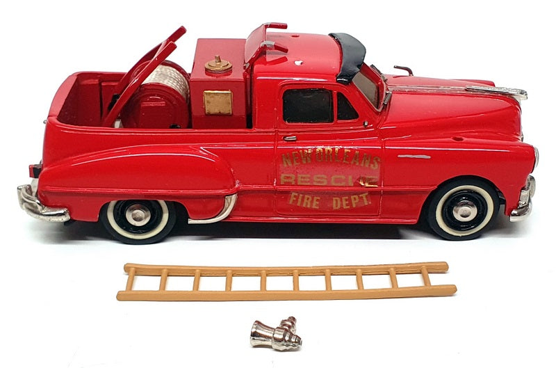 R & J Miniatures 1/43 Scale RJM 006A - 1949 Pontiac Fire Truck New Orleans - Red