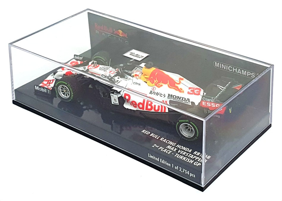 Minichamps 1/43 Scale 410 211633 - F1 Red Bull RB16B 2nd Turkish GP Verstappen