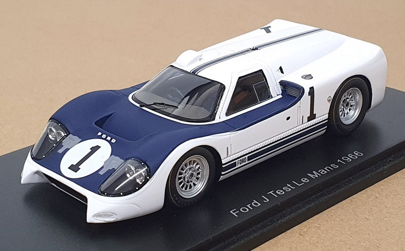 Spark 1/43 Scale S8084 - Ford J Test #1 Le Mans 1966 Bruce McLaren - Blue/White