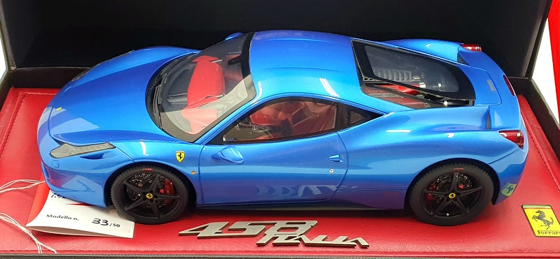 BBR 1/18 Scale Resin RCDL03 - Ferrari 458 Italia 2009 - Azzurro Monaco Blue