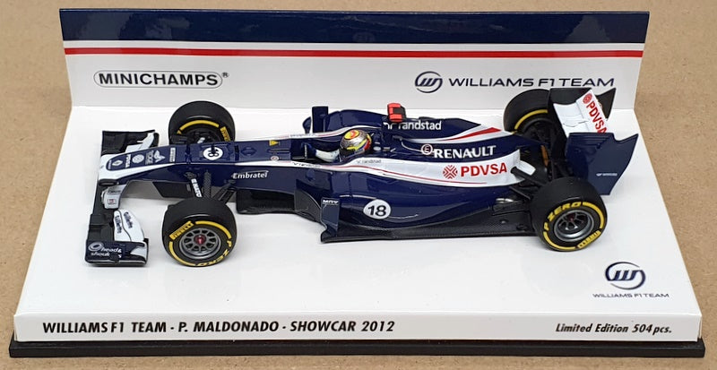 Minichamps 1/43 Scale 410 120088 - F1 Williams Showcar 2012 P. Maldonado