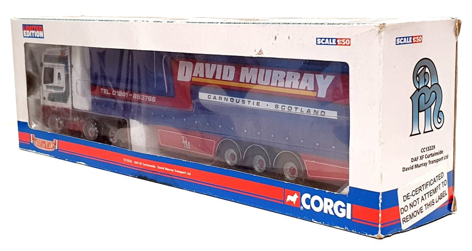 Corgi 1/50 Scale CC13229 - DAF XF Curtainside Truck - David Murray Transport Ltd