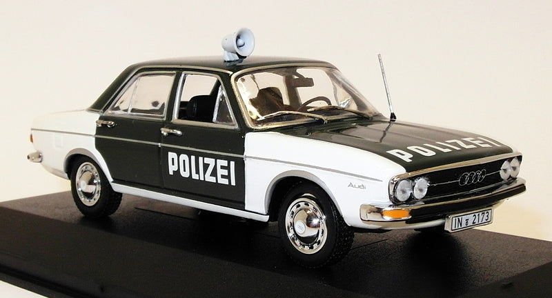 Minichamps 1/43 Scale Model Car 430 019195 - 1970 Audi 100 - Polizei