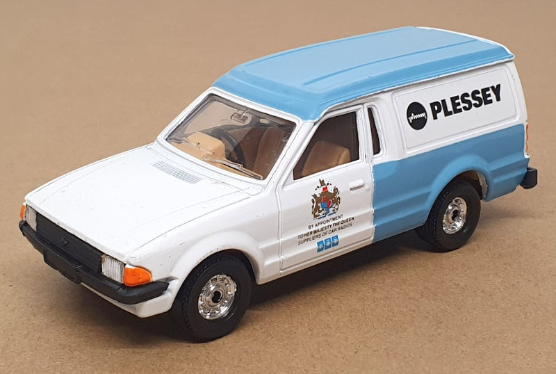 Corgi Appx 11.5cm Long C496/9 - Ford Escort Van (Plessey) Lt Blue/White