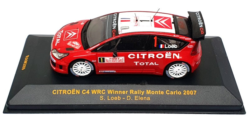 Ixo 1/43 Scale RAM269 - Citroen C4 WRC #1 Winner Monte Carlo Rally 2007