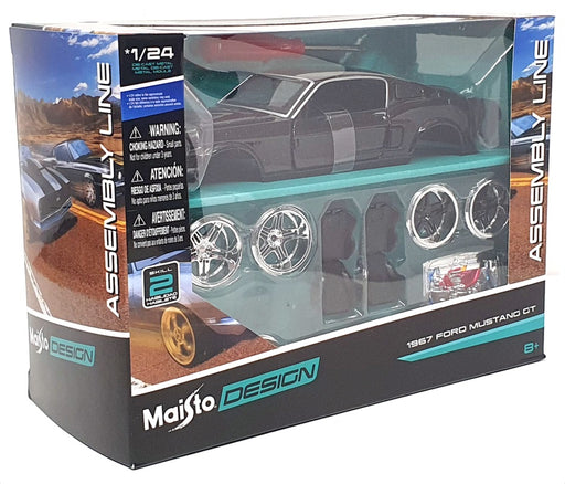 Maisto 1/24 Scale Model Kit 39094 - 1967 Ford Mustang GT - Black