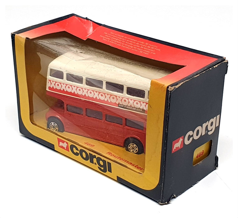 Corgi Appx 12cm Long Diecast 469 - AEC Routemaster Bus - Orange/Cream