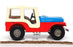 Corgi 9cm Long Diecast 441 - Jeep CJ-5 - Blue/White/Red