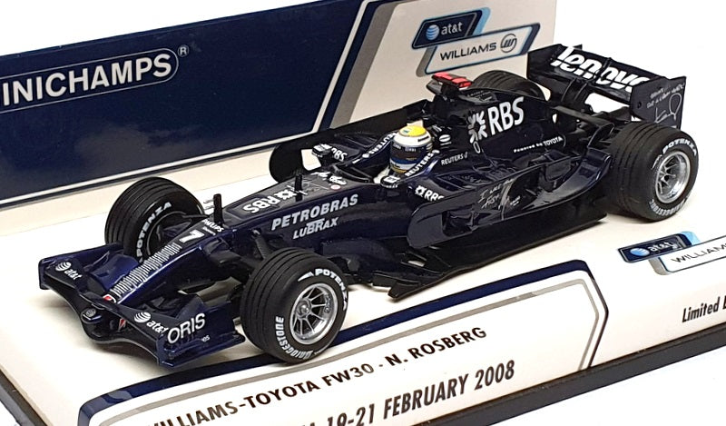 Minichamps 1/43 Scale 400 080207 - F1 Williams Toyota FW30 Tes2008t Barcelona 