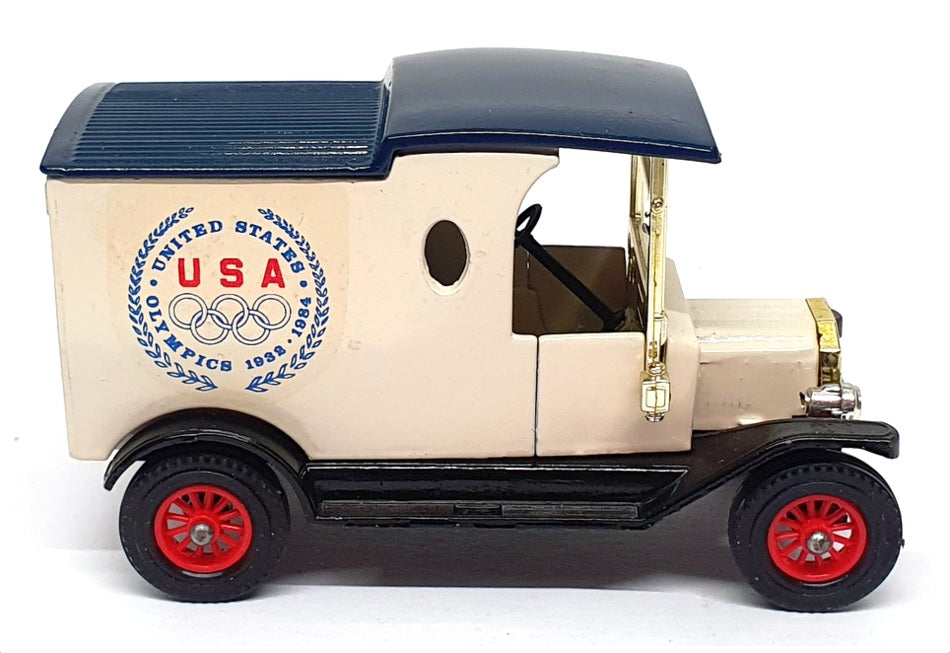 Matchbox Appx 9.5cm Long Y-12 - 1912 Ford Model T Van (USA Olympics) REWORKED