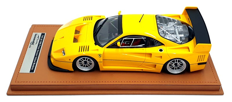 Tecnomodel 1/18 Scale TM18-286H - 1996 Ferrari F40 24h LM Yellow w/ Enkei Silver
