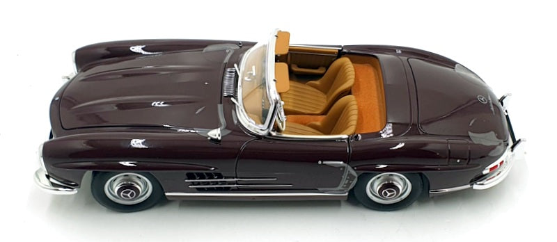 Norev 1/18 Scale Diecast 183891 - 1957 Mercedes-Benz 300 SL Roadster - Dark Red