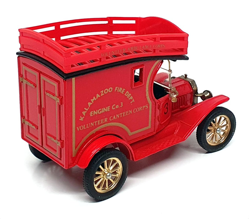 Corgi 9cm Long Diecast 875 - Ford Model T Van (Kalamazoo Fire Dept.) Red