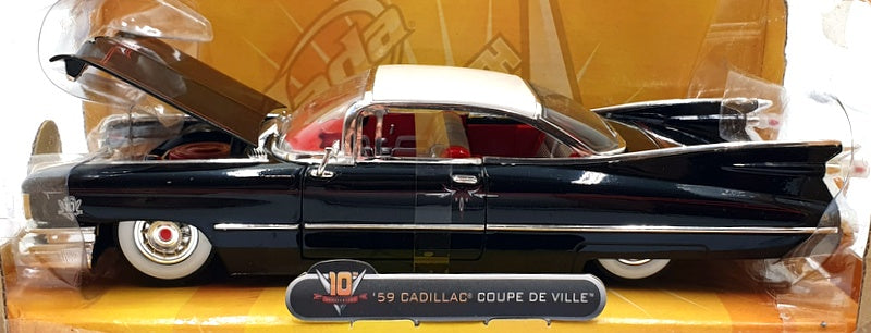 Jada - 1/24 Scale - 92344 1959 Cadillac Coupe De Ville Black/White 10th An Ed