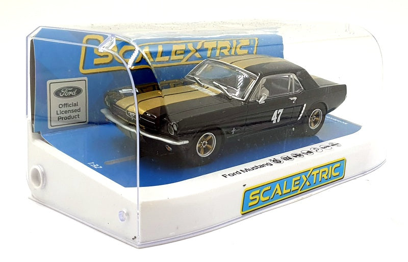 Scalextric 1/32 Scale Slot Car C4405 - Ford Mustang Black and Gold #47