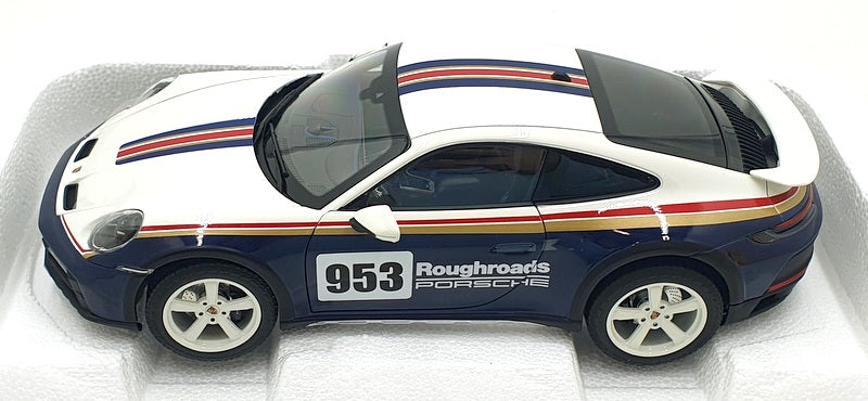 Norev 1/18 Scale Diecast 187240 - Porsche 911 2023 Roughroads - Blue/White