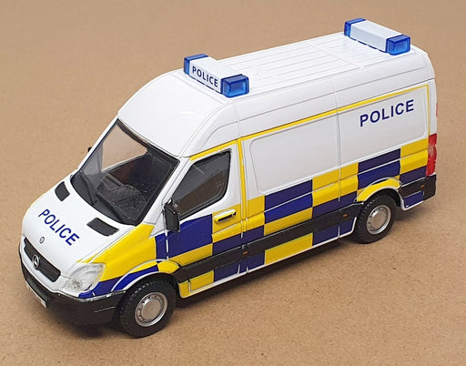 Burago 1/50 Scale 18-32006 Mercedes Benz Sprinter Police Van - White/Yellow/Blue