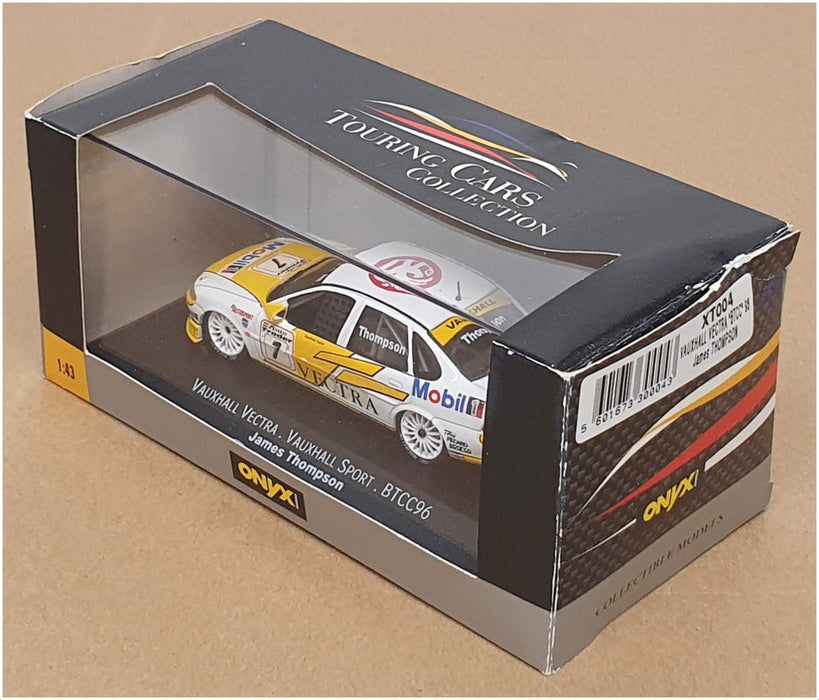 Onyx 1/43 Scale XT004 - Vauxhall Vectra BTCC 1996 #7 Thompson - Yellow/White