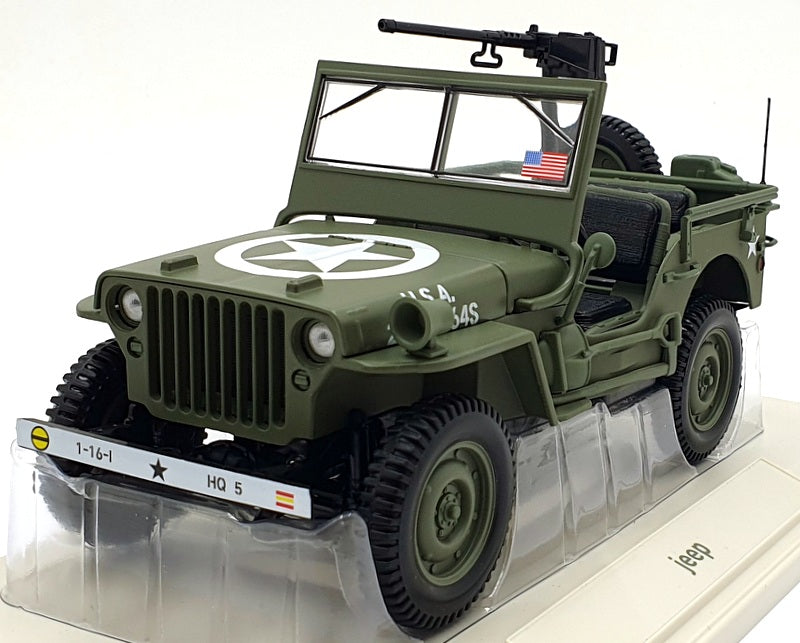 Norev 1/18 Scale Diecast 189016 - Jeep Army 1944 D-Day - Green