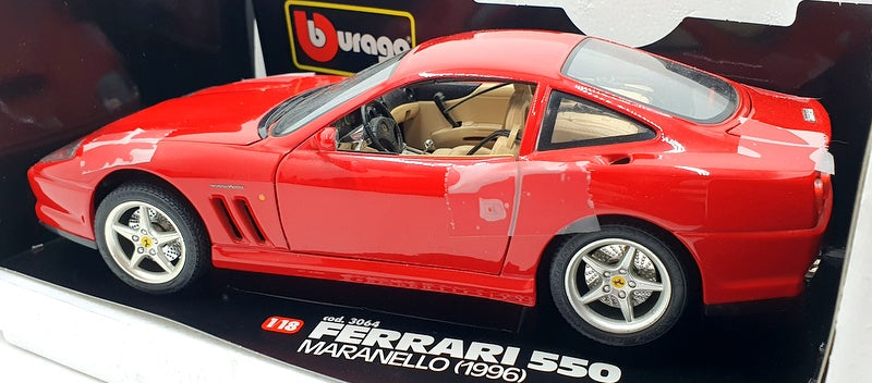 Burago 1/18 Scale Diecast 3064 - 1996 Ferrari 550 Maranello - Red