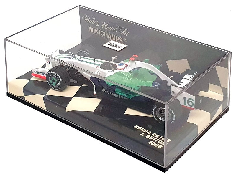 Minichamps 1/43 Scale 400 080016 - F1 Honda RA108 #16 J. Button 2008