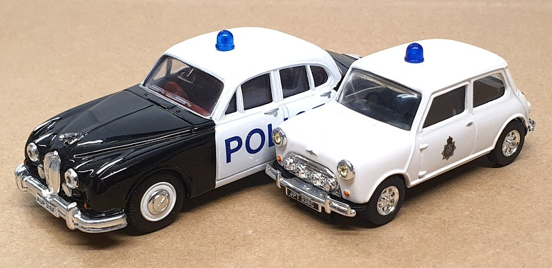 Corgi 1/43 Scale 97721 - Jaguar Mk2 & Mini Durham Police - Black White