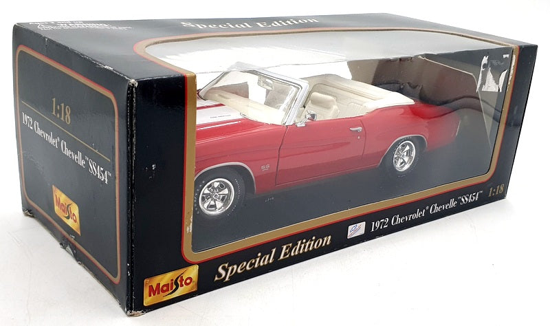 Maisto 1 18 Scale Diecast 31892 1972 Chevrolet Chevelle SS454 Red R.M.Toys Ltd