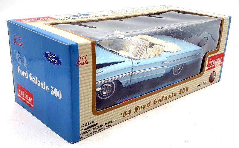 Sun Star 1/18 Scale Diecast 1421 - 1964 Ford Galaxie 500 - Blue