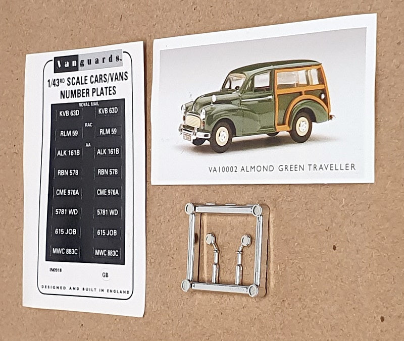 Vanguards 1/43 Scale VA10002 - Morris Minor Traveller - Almond Green