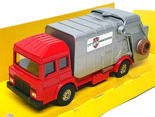 Corgi Appx 15cm Long C1116 - Shelvoke And Drewry Refuse Truck - Red/Silver