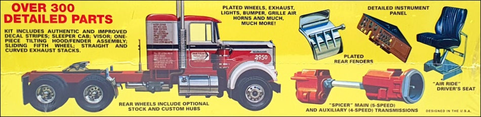 AMT 1/25 Scale Unbuilt Kit AMT1021/06 Kenworth Conventional W-925 Tractor Truck