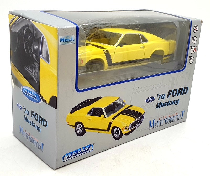 Welly 1/24 Scale Metal kit 2088MK - 1970 Ford Mustang Boss 302 - Yellow