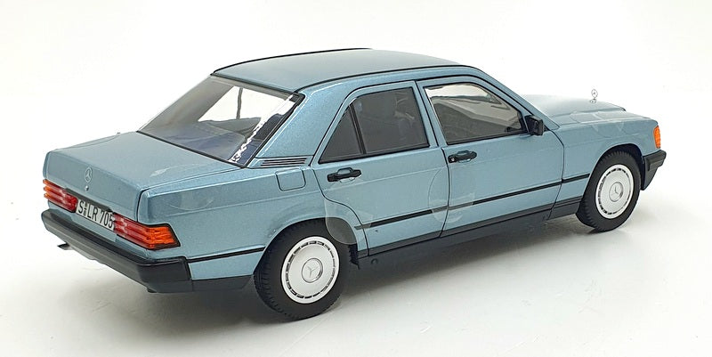 Norev 1/18 Scale Diecast 183828 - 1984 Mercedes-Benz 190 E - Light Blue  Metallic