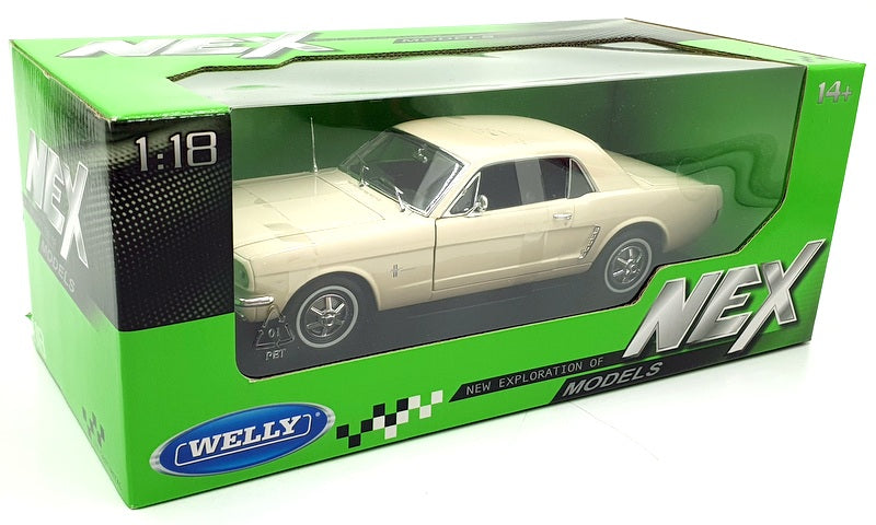 Welly 1/18 Scale Diecast 12519W - 1964-1/2 Ford Mustang - White/Cream —  R.M.Toys Ltd