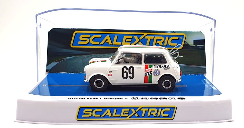 Scalextric 1/32 Scale Slot Car C4438 - Austin Mini Cooper S Castrol 2024 #69