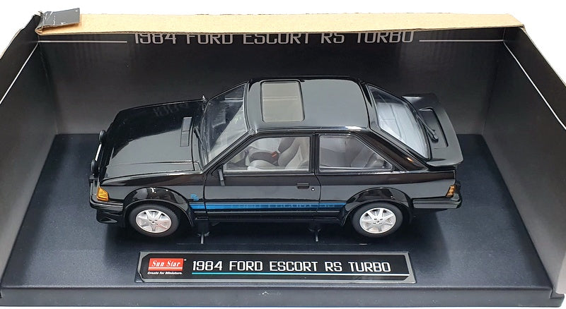 Sunstar 1/18 Scale Diecast 4962R - 1984 Ford Escort MK3 RS Turbo - Black