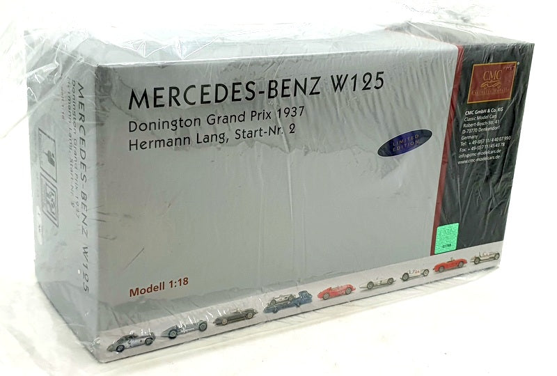 CMC 1/18 Scale M-114 Mercedes Benz W125 Donnington GP 1937 H.Lang #2