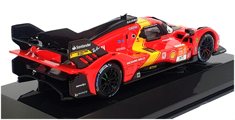 Burago 1/43 Scale 18-36312 - Ferrari 499P #51 24H Le Mans 2023 - Red