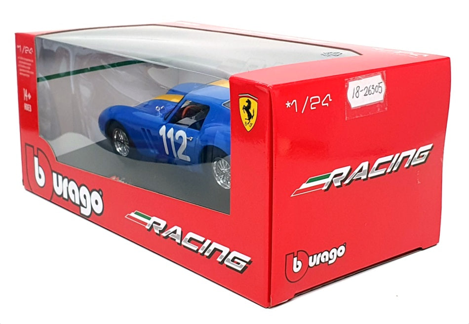 Burago 1/24 Scale 18-26305 - Ferrari 250 GTO N112 - Blue-Yellow